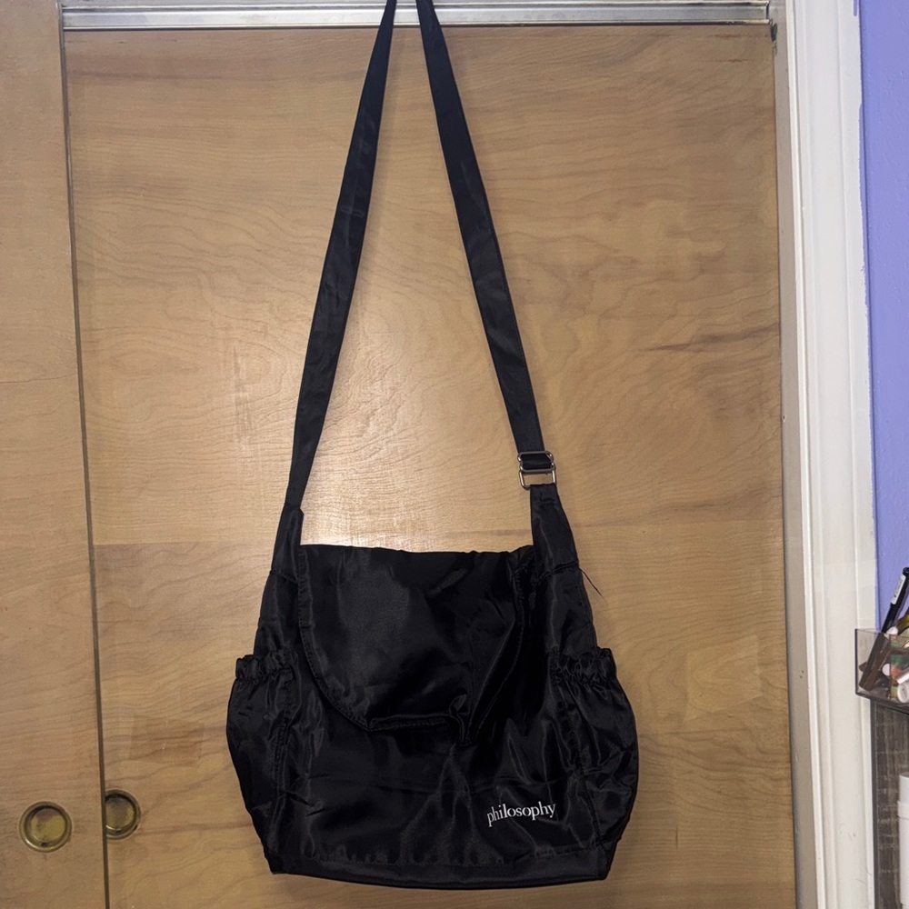Philosophy Black Nylon Crossbody Bag